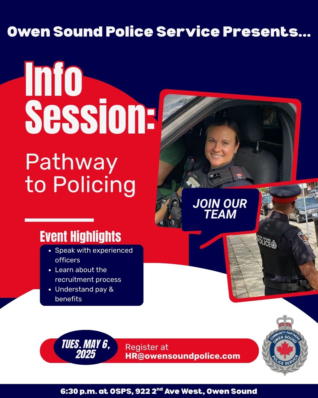 Event image Info Session: Pathway to Policing